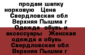 продам шапку норковую › Цена ­ 1 000 - Свердловская обл., Верхняя Пышма г. Одежда, обувь и аксессуары » Женская одежда и обувь   . Свердловская обл.,Верхняя Пышма г.